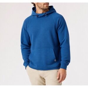 L.L.Bean VentureStretch Rib Hoodie Mens M Blue NEW Ottoman Knit Gorpcore Hiking